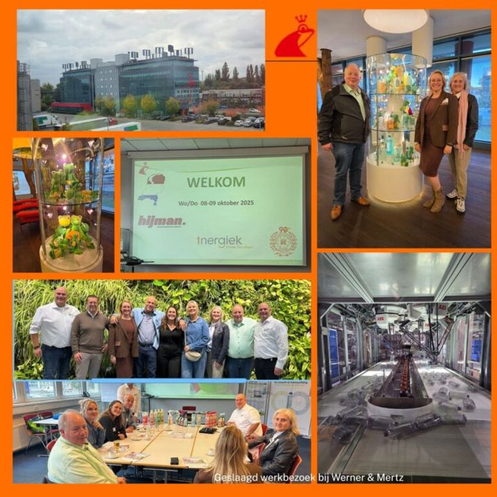 Collage van werkbezoek bij Wener & Mertz