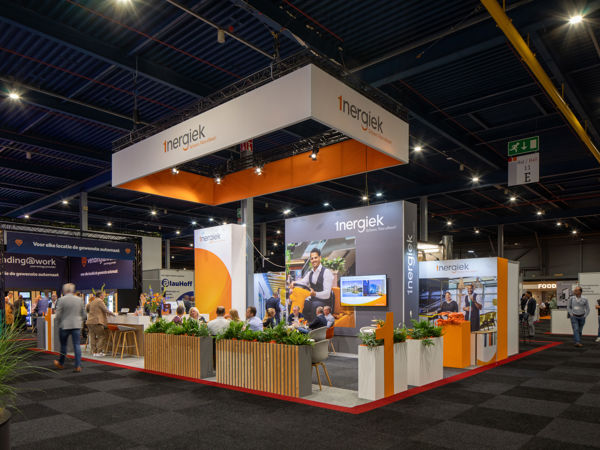 Stand van schoonmaakbedrijf 1nergiek bij Vakbeurs Facilitair