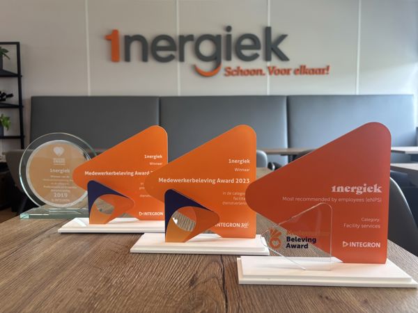 Integron medewerkerbeleving awards voor schoonmaakbedrijf 1nergiek